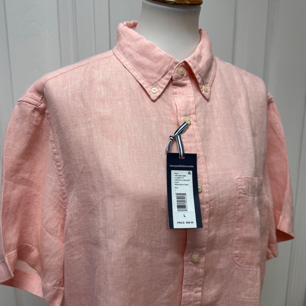 Vineyard Vines Surfside Solid Linen Button Down S… - image 2